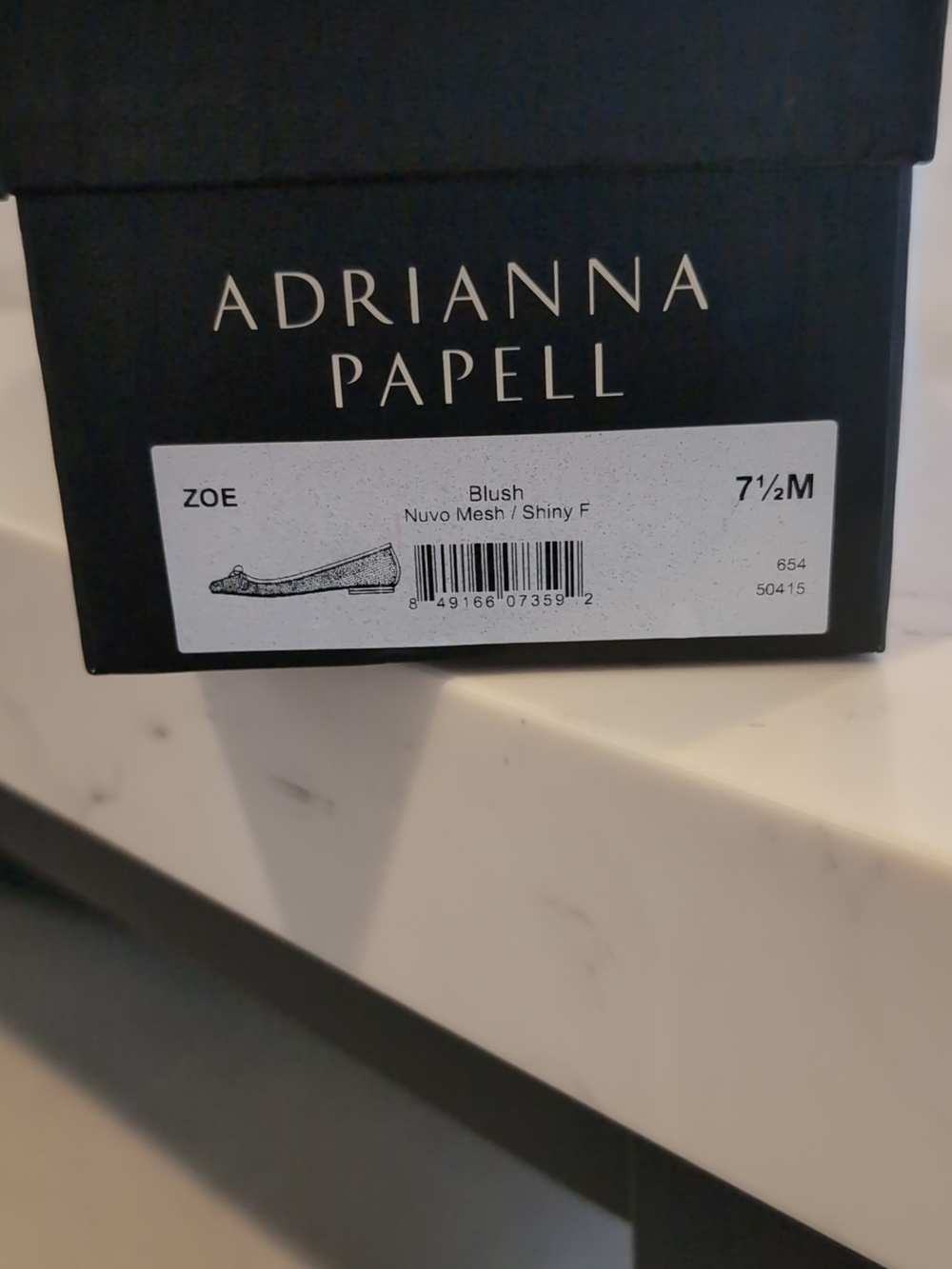 Adrianna Papell Rose Gold Crystal Embellished Ballet Flats - Picture 5 of 5